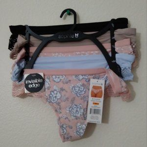 Sophie b 5 PK. Invisible Edge Thongs Small